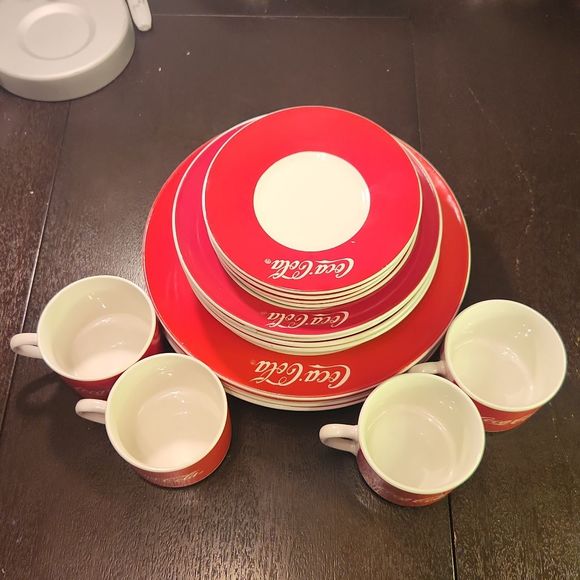 Coca Cola Dining Vintage 996 Cocacola Dinnerware Set By Gibson
